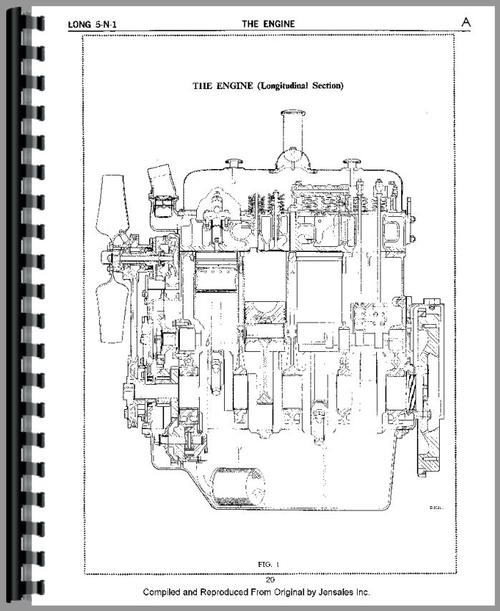 Service Manual for Long 1400 Tractor Loader Backhoe Sample Page From Manual