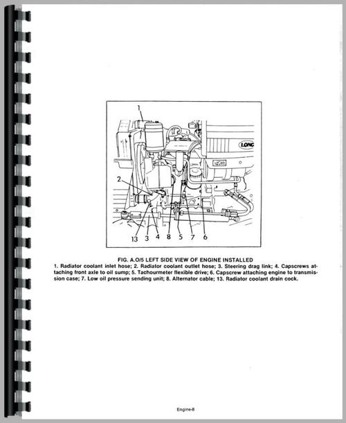 Service Manual for Long 1580 Tractor Sample Page From Manual