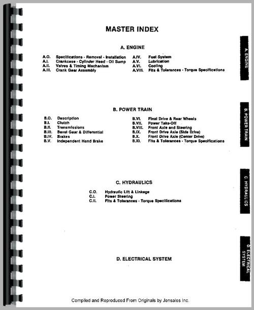 Service Manual for Long 360 Tractor Sample Page From Manual