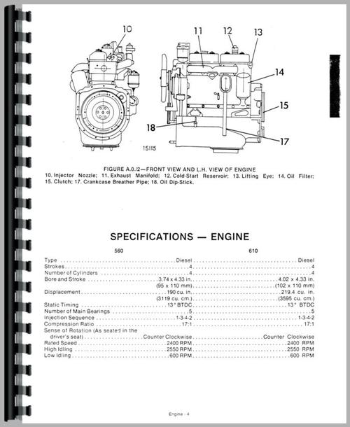 Service Manual for Long 610 Tractor Sample Page From Manual