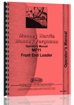 Operators Manual for Massey Ferguson 11 Front End Loader