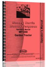Operators Manual for Massey Ferguson 1200 Lawn & Garden Tractor