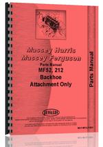 Parts Manual for Massey Ferguson 212 Backhoe Attachment