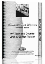 Operators Manual for Minneapolis Moline 107 Lawn & Garden Tractor