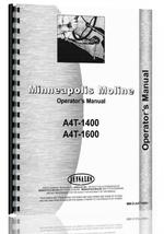 Operators Manual for Minneapolis Moline A4T-1400 Tractor