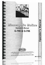 Operators Manual for Minneapolis Moline G705 Tractor