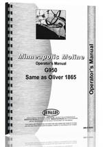 Operators Manual for Minneapolis Moline G950 Tractor