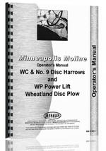 Operators Manual for Minneapolis Moline WC DisK Harrow