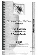 Parts Manual for Minneapolis Moline 114 Lawn & Garden Tractor