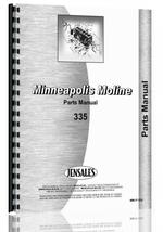 Parts Manual for Minneapolis Moline 335 Tractor