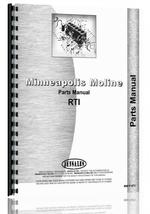Parts Manual for Minneapolis Moline RTI Tractor