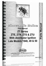 Parts Manual for Minneapolis Moline ZTE Tractor