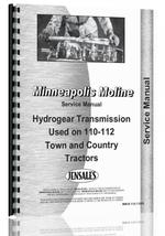 Service Manual for Minneapolis Moline 110 Lawn & Garden Tractor