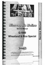 Service Manual for Minneapolis Moline G1000 Tractor