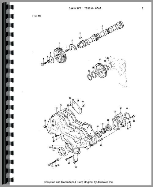 Parts Manual for Massey Ferguson 1010 Tractor Sample Page From Manual