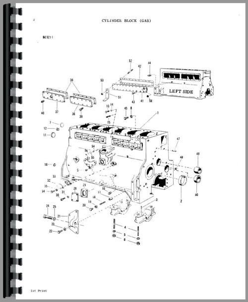 Parts Manual for Massey Ferguson 1100 Tractor Sample Page From Manual