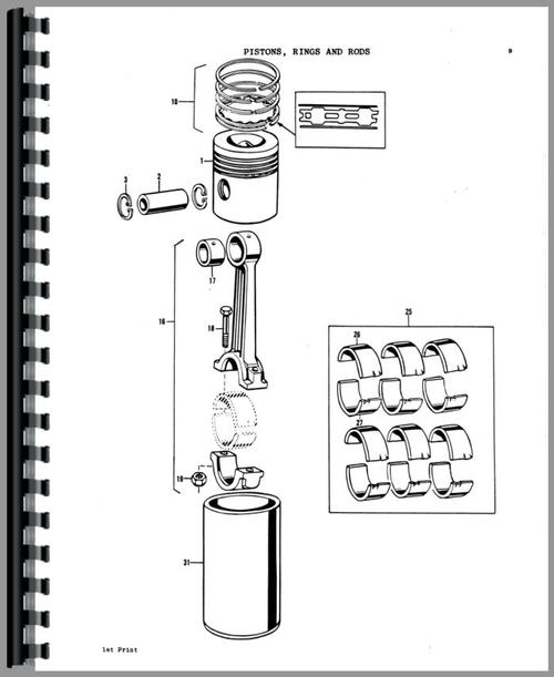 Parts Manual for Massey Ferguson 1105 Tractor Sample Page From Manual