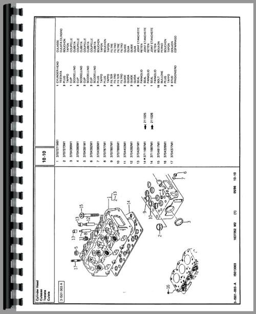 Parts Manual for Massey Ferguson 1240 Tractor Sample Page From Manual
