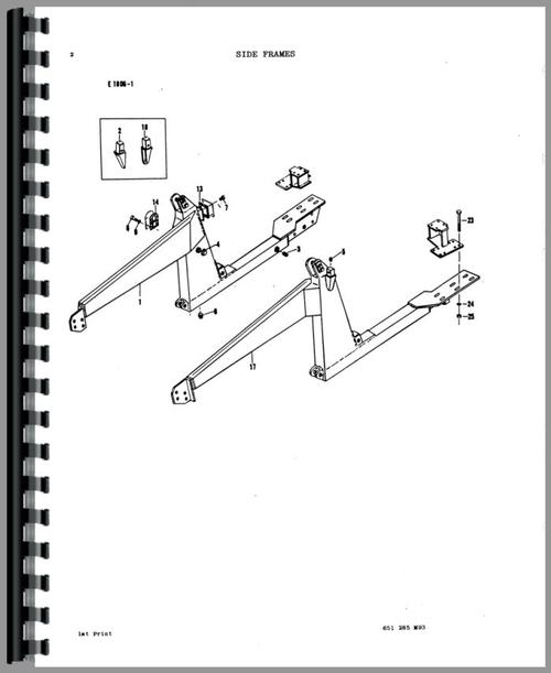Parts Manual for Massey Ferguson 135 Loader Attachment Sample Page From Manual
