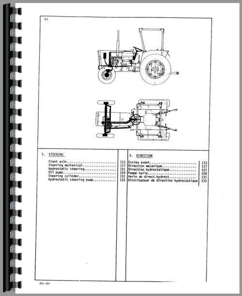 Parts Manual for Massey Ferguson 154 Tractor Sample Page From Manual