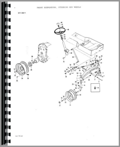 Parts Manual for Massey Ferguson 1650 Lawn & Garden Tractor Sample Page From Manual