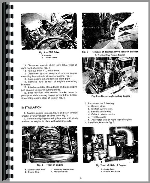 Service Manual for Massey Ferguson 1655 Lawn & Garden Tractor Sample Page From Manual