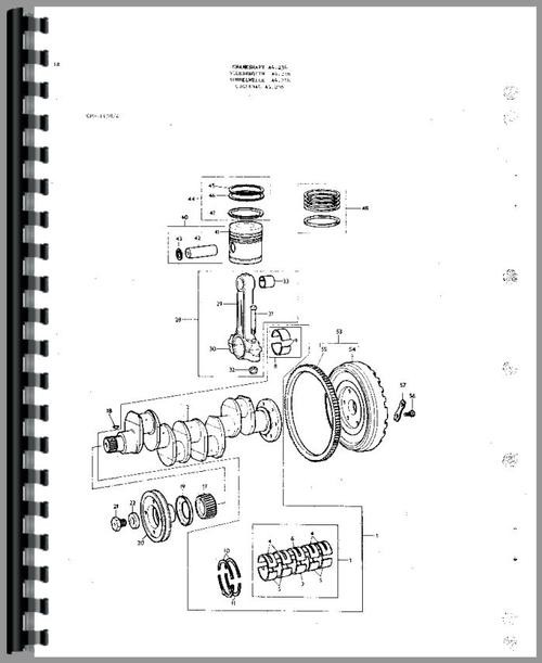 Parts Manual for Massey Ferguson 175 Tractor Sample Page From Manual