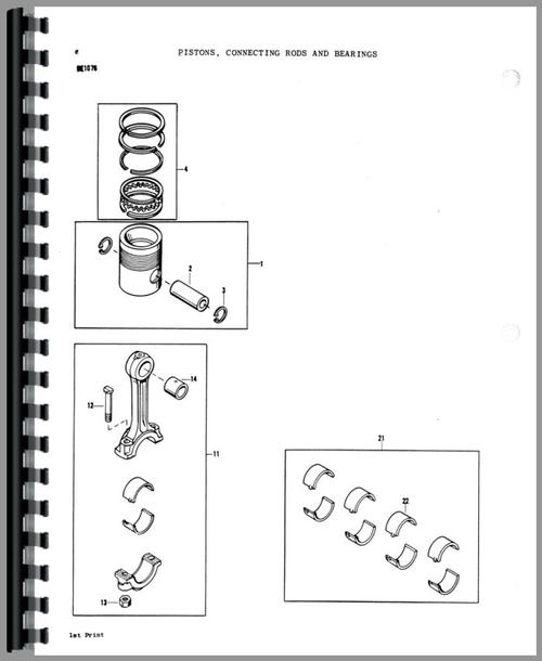 Parts Manual for Massey Ferguson 180 Tractor Sample Page From Manual
