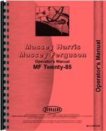Operators Manual for Massey Ferguson 20-85 Tractor