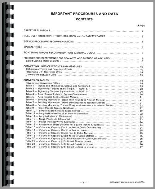 Service Manual for Massey Ferguson 20C Industrial Tractor Sample Page From Manual