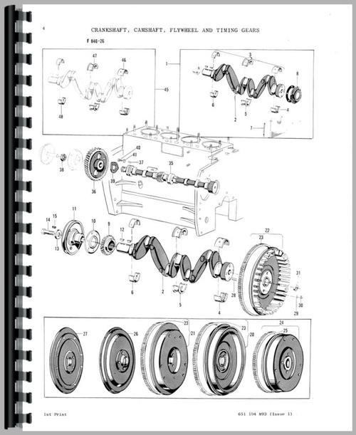 Parts Manual for Massey Ferguson 203 Industrial Tractor Sample Page From Manual