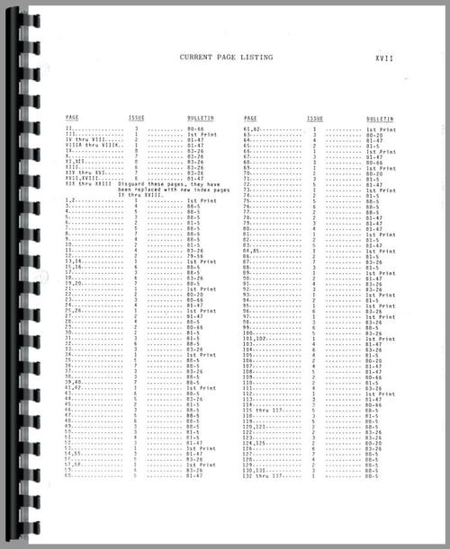 Parts Manual for Massey Ferguson 205-4 Tractor Sample Page From Manual