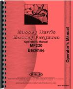 Operators Manual for Massey Ferguson 220 Backhoe Attachment