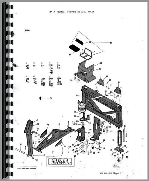 Parts Manual for Massey Ferguson 220 Backhoe Attachment Sample Page From Manual