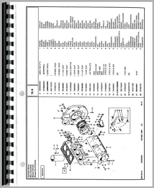 Parts Manual for Massey Ferguson 231 Tractor Sample Page From Manual