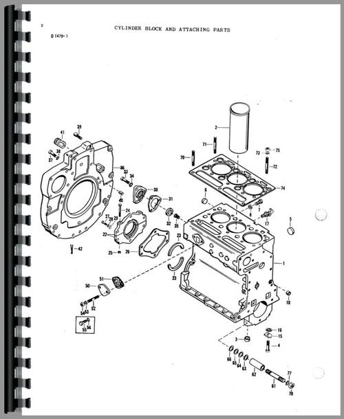 Parts Manual for Massey Ferguson 2500 Forklift Sample Page From Manual
