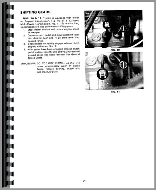 Operators Manual for Massey Ferguson 270 Tractor Sample Page From Manual