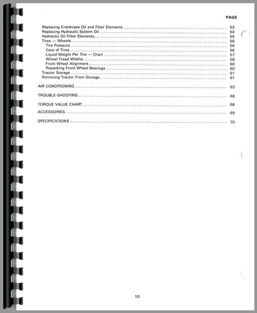 Operators Manual for Massey Ferguson 2745 Tractor Sample Page From Manual