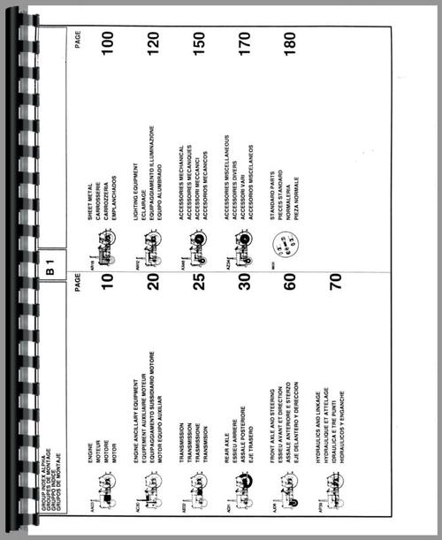 Parts Manual for Massey Ferguson 283 Tractor Sample Page From Manual
