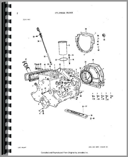 Parts Manual for Massey Ferguson 298 Tractor Sample Page From Manual