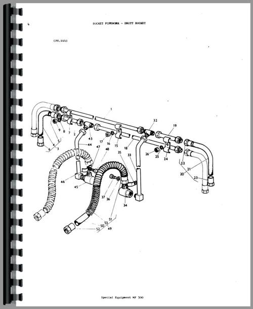 Parts Manual for Massey Ferguson 300 Crawler Sample Page From Manual