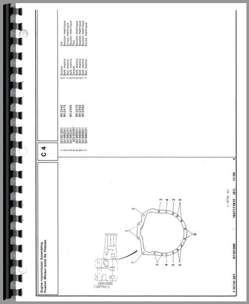 Parts Manual for Massey Ferguson 3060 Tractor Sample Page From Manual