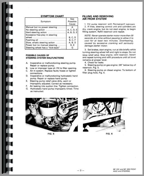 Service Manual for Massey Ferguson 30B Industrial Tractor Sample Page From Manual