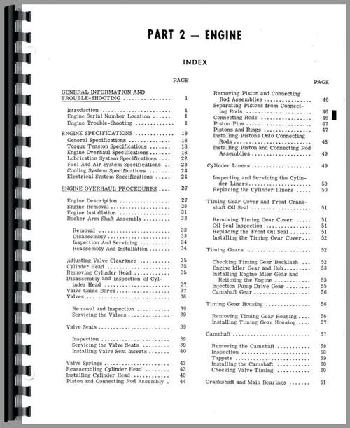 Service Manual for Massey Ferguson 33 Industrial Tractor Sample Page From Manual