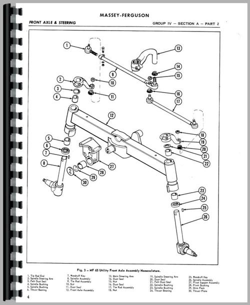 Service Manual for Massey Ferguson 35 Tractor Sample Page From Manual