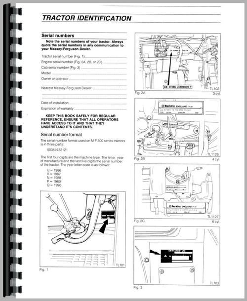 Operators Manual for Massey Ferguson 350 Tractor Sample Page From Manual