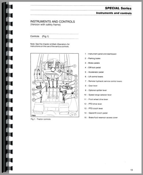 Operators Manual for Massey Ferguson 374F Tractor Sample Page From Manual