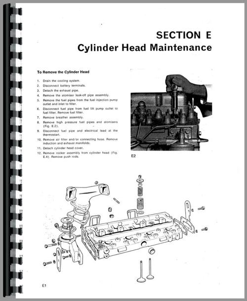 Service Manual for Massey Ferguson 382 Engine Sample Page From Manual