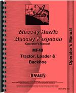 Operators Manual for Massey Ferguson 40 Tractor Loader Backhoe