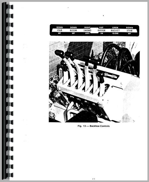Operators Manual for Massey Ferguson 40 Tractor Loader Backhoe Sample Page From Manual